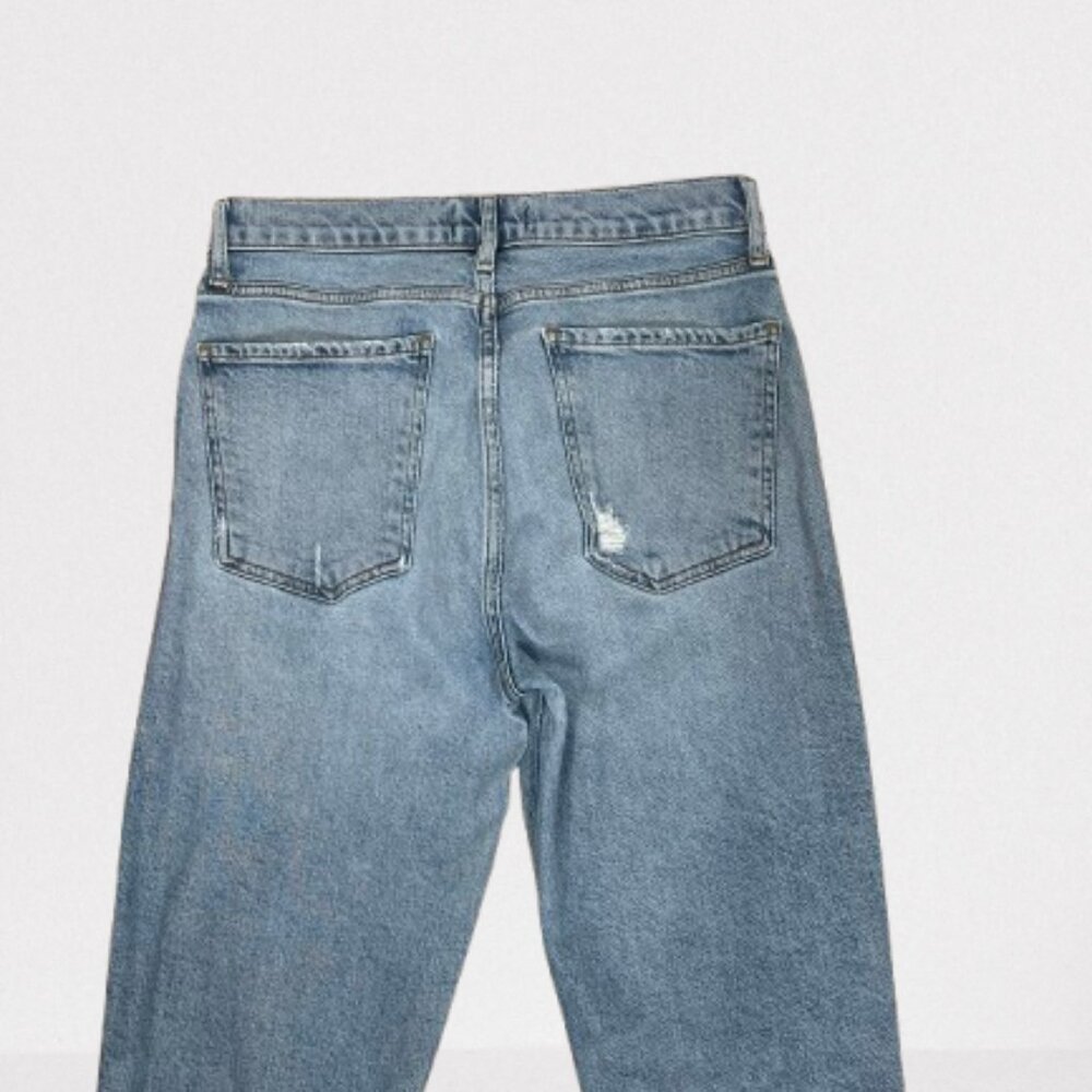 Agolde Womens Nico High Rise Raw Edge Distressed Slim Button Fly Jeans Size 27 - Picture 11 of 14
